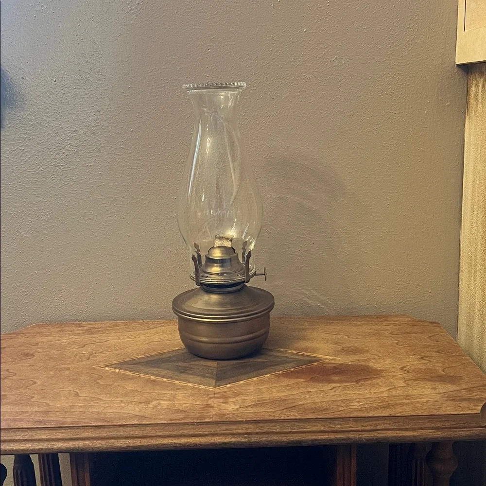 Vintage glass oil lamp
